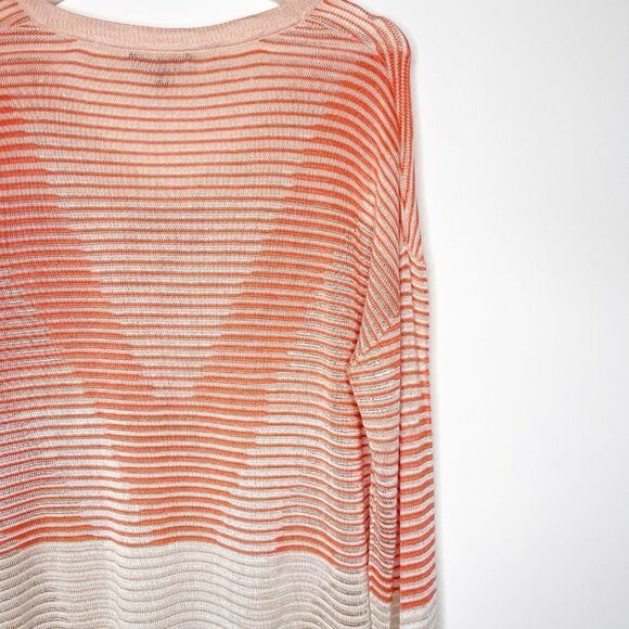 ST. JOHN Degrade Stripe Knit V-Neck Sweater - Picture 8 of 9